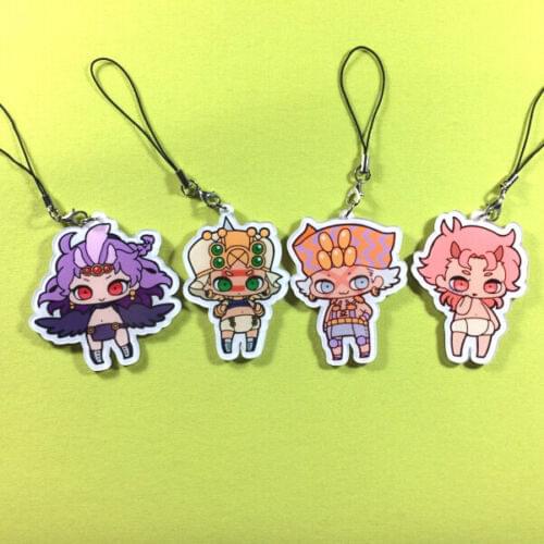 Cosmile Anime JoJos Bizarre Adventure Kaz Wau Santana Acrylic Keychain Keyring Strap Limited fashion creative new hot
