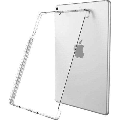 For iPad 10.2 Case 2019 with Pencil Slot Silicone TPU Back Cover for iPad 9.7 Air 3/2/1 Pro 10.5 Compatible with Smart Keyboard