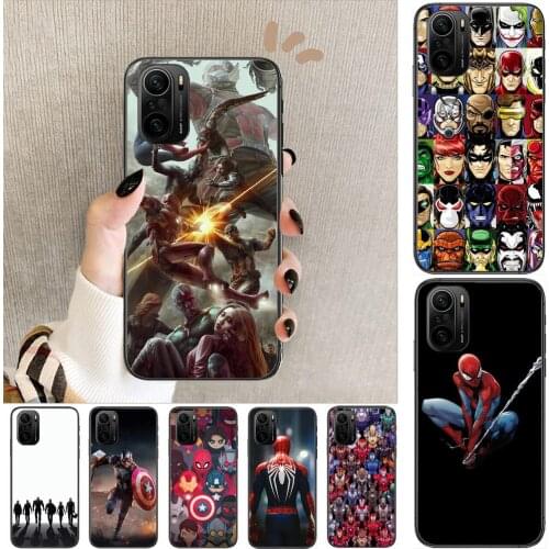Avengers Marvel For Phone Case For xiaomi redmi POCO F1 F2 F3 X3 Pro M3 9C 10T Lite NFC Black Cover Silicone Back Prett mi 10 ul