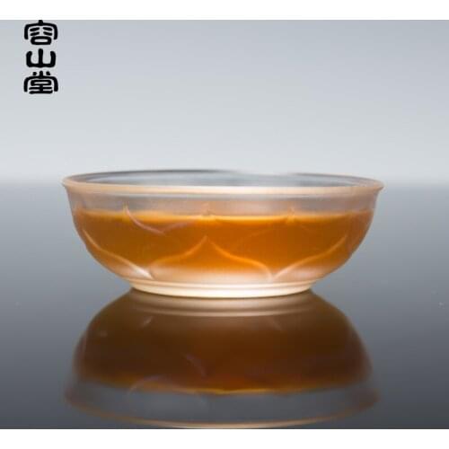 Colored glaze cup glass heat-resisting thickening small sample tea cup master individual cup of kung fu tea set