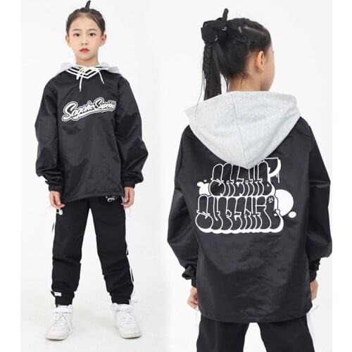 Hip Hop Dance Costume For Children Rave Outfit Korean Clothes Street Dancewear Stage Outfit Fashion Wears Kids Joggers DL7284
