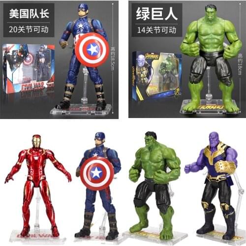 Original Hasbro Marvel Avengers Captain America Hulk Thanos War Machine Thor Anime Figure Spiderman Anime Action Figures Toys