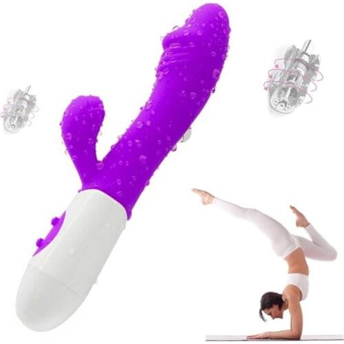 IUOUI Upgraded Silicone Dual Motor Vibrating G Spot Vibradores Rabbit Vibrator Clitoris Adult Sex Toys for Women