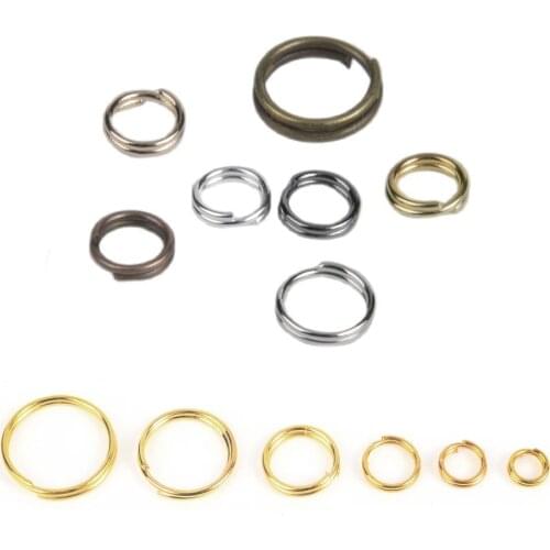 200Pcs 4 5 6 8 10 12mm Open Double Loop Jump Rings Split Rings Connectors For DIY Jewelry Making Findings Supplies Accessories