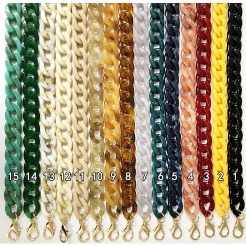 Leather accessories Acrylic Bag Chain Length 60cm Resin Bag Shoulder Chain