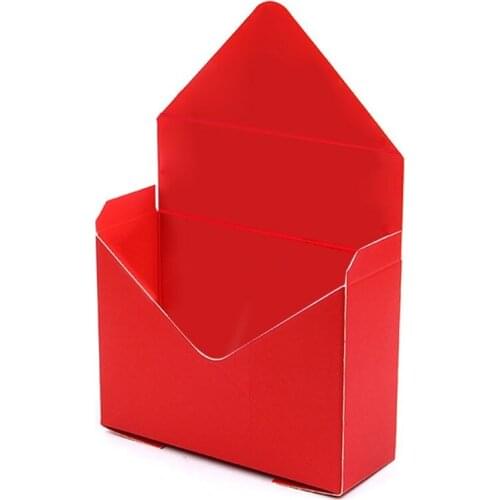 Creative Envelope Fold Flower Storage Box Wedding Engagement Party Decor Polka Dot Stripes Printed Paperboard Packaging Wrapping