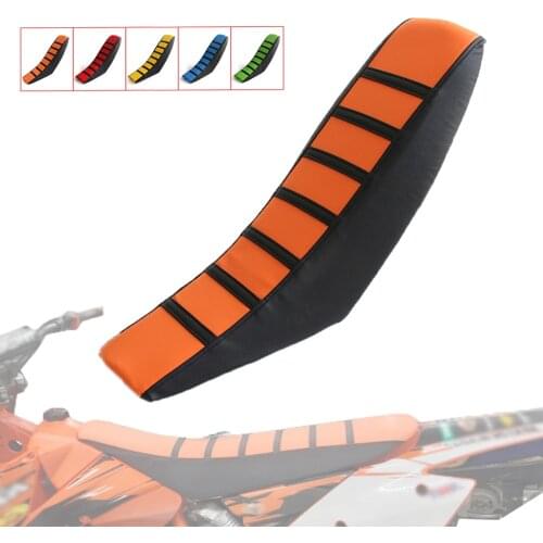 Motorcycle Gripper Soft Seat Cover Striped Rubber Anti-slip Seat For Kawasaki KX250 KX450 KX65 KX85 KLX KLR KXF 110 250 450 650F