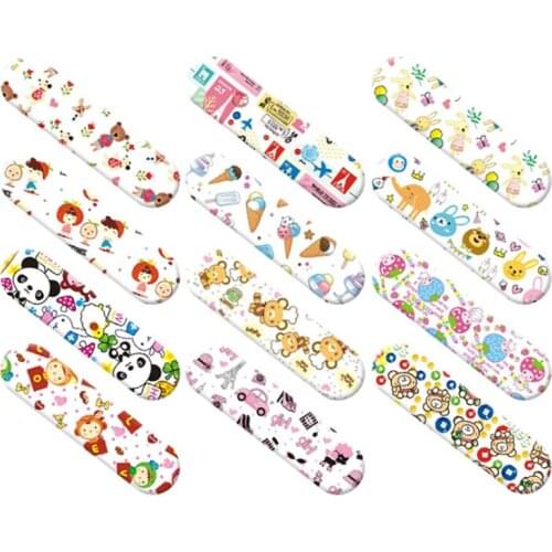 120Pcs Cute First Aid Band Emergency Kit For Kids Children Aid Waterproof Breathable Hemostasis Adhesive Bandages