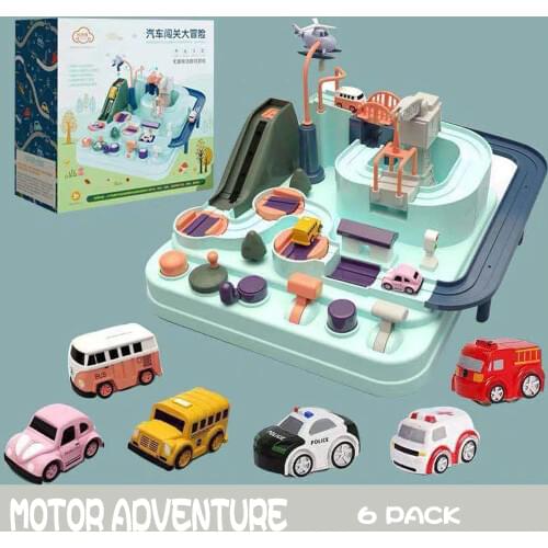 Education Railcar Toy Eco-friendly Baby Adventure Toy Car Macaron Color Table Games Boy and Girl Puzzle Toys birthday gift