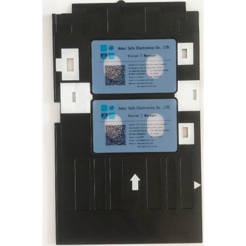 50pcs/lot Blank glossy Transparent Plastic Inkjat PVC ID Card inkjet printable Card+1pc ID card tray for Epson L800,T50,T60,L805