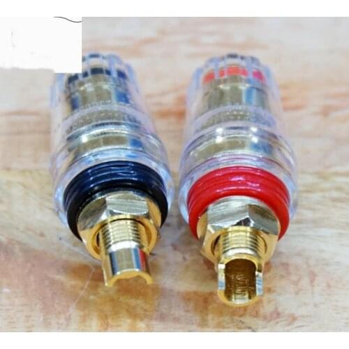 RCA Binding Post Pure Copper Gold-plated Power Amplifier Speaker Crystal Binding Post/Speaker Terminal