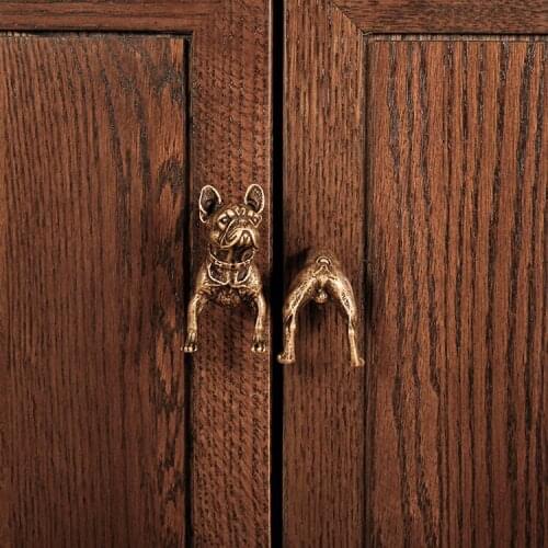 Animal puppy handle European retro Home Decoration Hole distance 64mm Drawer, cabinet door, cabinet surface-mounted handle