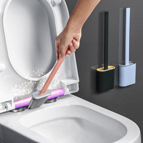 Toilet Brush Toilet No Dead Corners Multifunctional Household Toilet Cleaning Brush with Base To Wash The Toilet