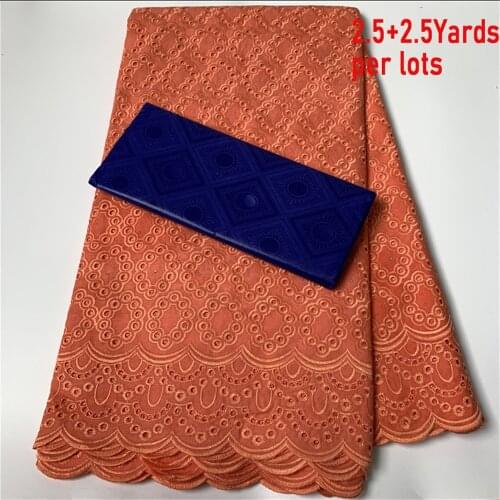 Swiss Voile Lace in Switzerland African Fabric 2.5+2.5Yards Swiss Cotton Lace Fabric for dress swiss cotton lace HZ1089