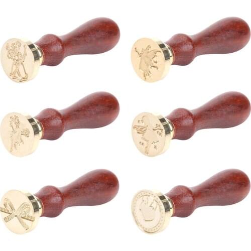 Antique Pattern Wood Handle Metal Sealing Wax Stamps DIY Crafts Wax Seal Stamp for Avoiding Secret Demolition of Private Relics