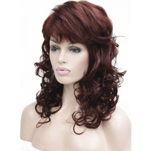 StrongBeauty Womens Wig Auburn/Blonde Long Curly Hair Synthesis Natural Wigs