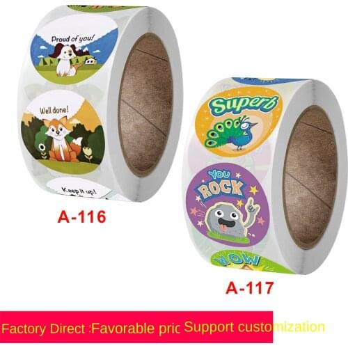 Roll up childrens toys incentive sticker label office stationery decoration label seal sticker
