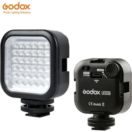 Godox LED36 5500 - 6500K Camera Led Lighting SLR LED36 Video Light Outdoor Photo Light for for DSLR Camera Camcorder mini DVR
