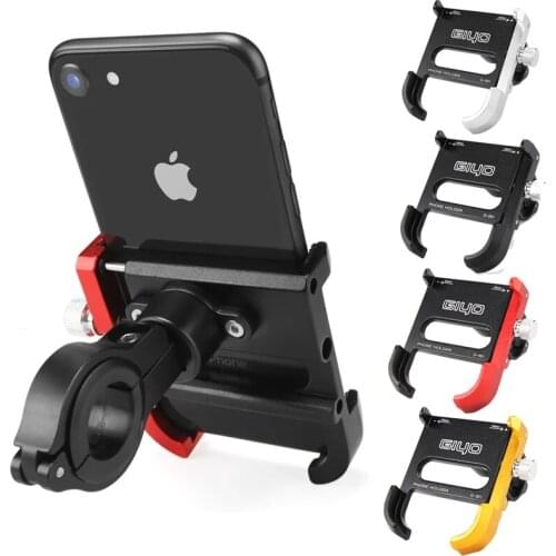 Aluminum Alloy Bicycle Motorcycle Phone Holder Universal MTB Road Bike Cellphone Stand Support Handlebar Clip Mount 360 Rotation