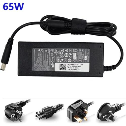 AC Laptop Adapter Charger With Power cord For Dell Inspiron Latitude Precision XPS Vostro Studio Series 65W 19.5V 3.34A
