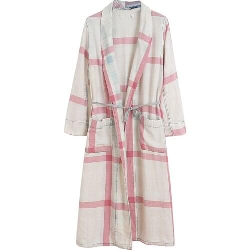 Womens Dressing Gown Lace Robe Cotton Dressing Gown