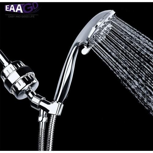 1Set 10 Stages Shower Water Filter with Silver layer - remove Chlorine- 2 Cartridges Replacement for Showerhead filters