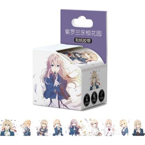 10 boxes/lot Anime Violet Evergarden Tape TOY Washi Tape Paper Hand account sticker 40mm x 5m