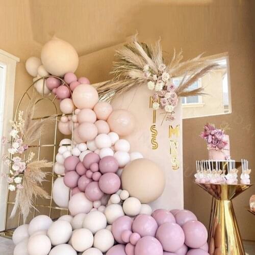122pc Maca Purple Latex Balloons Baby Pink Garland Arch Kit Garland Baloon Wedding Birthday Party Decor Baby Shower Baptism Glob