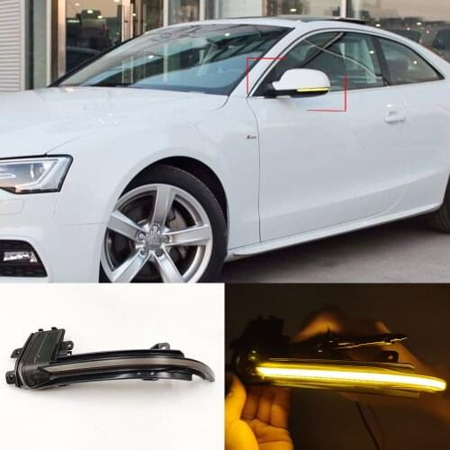 2PCS For Audi A4 A5 S5 A3 8P B8.5 RS3 RS4 RS5 Dynamic LED Turn Signal Light Sequential Mirror Indicator Blinker Light