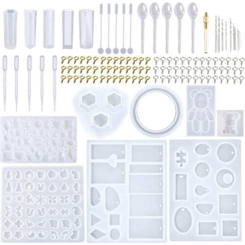 229Pcs Diy Jewelry Casting Molds Tools Set More 9 Silicone Jewelry Resin Molds With 70 Designs 1 Earring Molds With 25 Designs