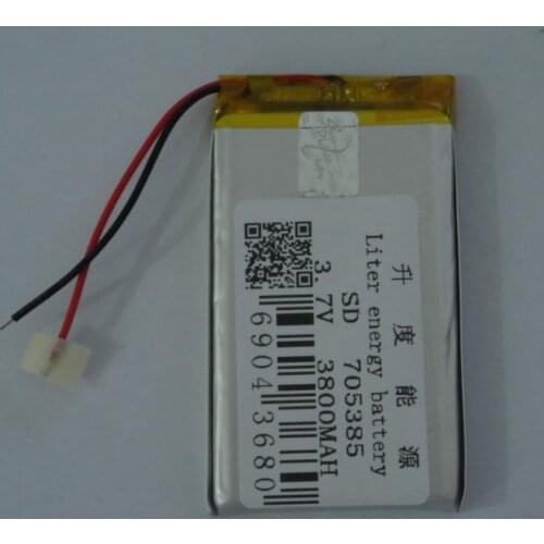 3800mah 3.7V 705385 polymer manufacturers selling electric tools, miners lamp wireless equipment lithium battery