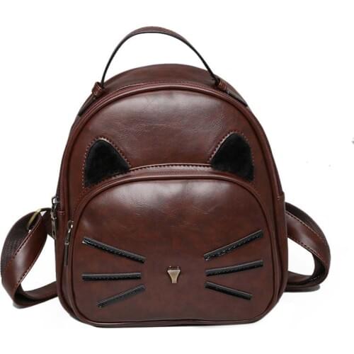 4PCS / LOT Vintage Mini Backpack PU Leather Fashion Preppy Style Girls Cute Small Backpack Women Bagpack Mochila
