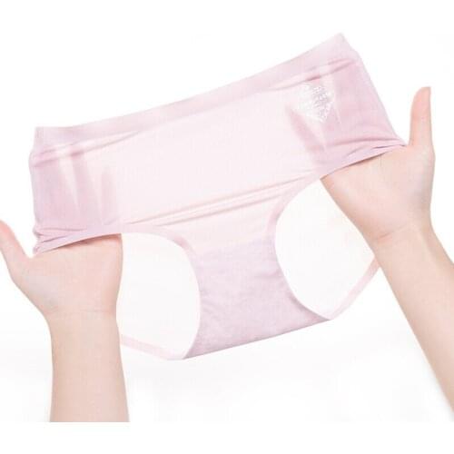 4PCS/Lots Women Modal Underwear Lingerie Ultra-thin Seamless Transparent Briefs Quick Dry Panties Breathable Elastic Underpants