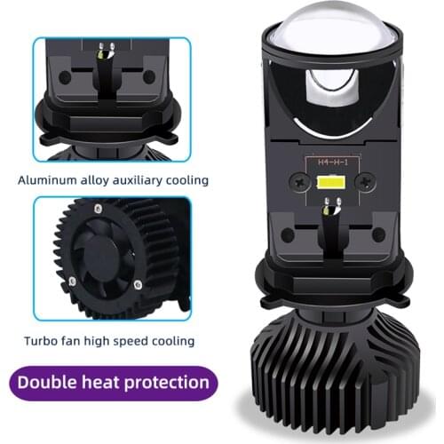 Car headlights 90 w/pair Fog lamp H4/9003/HB2 Hi/Lo led double H4 LED lens projector 20000LM lampada led Canbus 12v 24V bulb