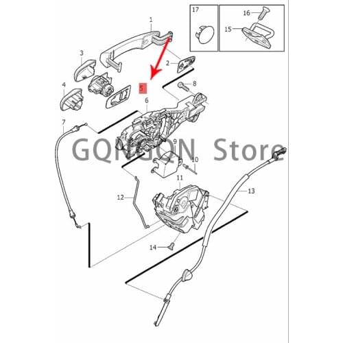 CAR filler 2011-2019vol voxc60 v60 cross country v60 v40 cross country v40 s60l s60 cross country s60 Door switch handle base Lo
