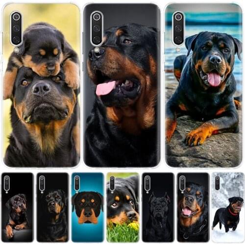 Cute Rottweiler Dog Cover Phone Case For Xiaomi Mi Note 10 11 9 8 10T 9T CC9 5X 6X Pocophone F1 X3 F2 Pro Lite A1 A2 A3 Coque