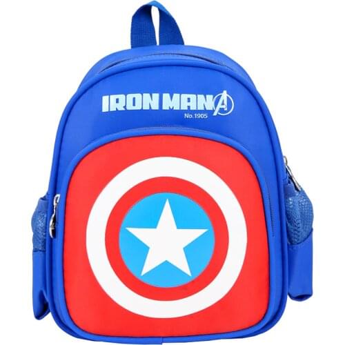 Childrens mini schoolbag Captain America Spider-Man nylon Waterproof Schoolbag 1-3 years old Cute Cartoon backpack