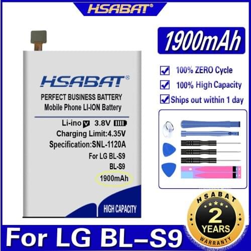 HSABAT BL-S9 1900mAh Mobile Phone Battery for LG BL-S9 Batteries