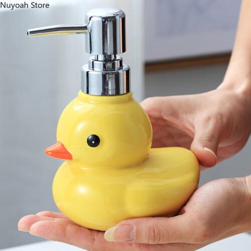 Ceramic Lotion Bottle Bathroom Sub-packing Bottle Creative Cartoon Cute Animal Bottle Bathroom Decoration Household Items
