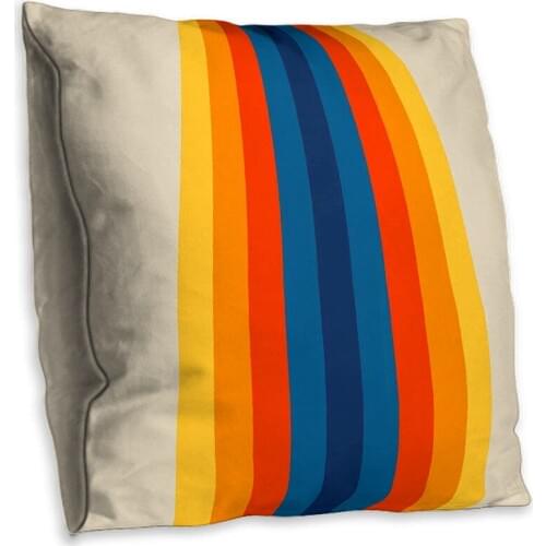 Colorful Double Side Pillow Case Polyester Ranbow Decorative Pillowcases Geometric Throw Pillow Cover Poszewki Na Poduszki