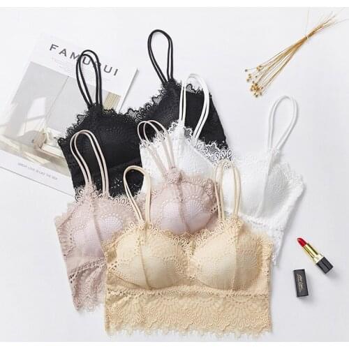 Lace Bra Female Sexy Lingerie French Bralette Push Up Bras For Women Wireless Brassiere Seamless Underwear