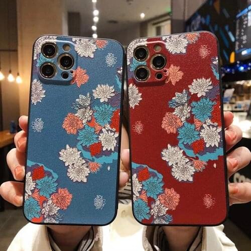 3D retro floral Soft silicone Phone Case Cover Shell For iPhone 6 6s 7 8 Plus X XR XS 11 12 pro max se 2020 Fundas coque