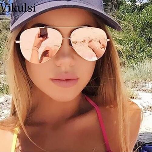 Fashion Classic Men Pilot Sunglasses Women Driving Mirror Brand Designer Sun Glasses Rose Gold Vintage Aviation Shades Female