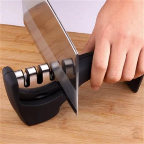 Knife Sharpener 3 Stages Professional Whetstone Sharpening Stone Tungsten Diamond Grinder Damascus Kitchen Tools Accessories