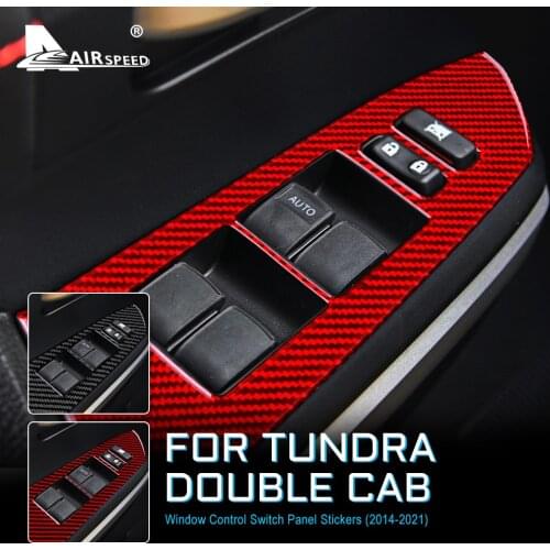 Carbon Fiber for Toyota Tundra 2014 2015 2016 2017 2018 2019 2020 2021 Accessories Interior Car Door Window Control Switch Panel