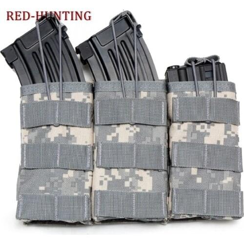 High Quality Triple Open Top Military Airsoft Tactical M4 Magazine Pouch AK AR M4 AR15 Rifle Mag Pouch