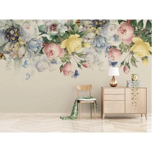 WDBH Custom photo 3d wallpaper Hand drawn vintage rose TV background wall room home decor 3d wall murals wallpaper for walls 3 d