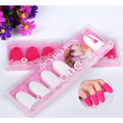 5pcs/Set 2018 New Nails Art Tools Removal Nails Silica Gel UV Gel Polish Remover Soak Off Caps