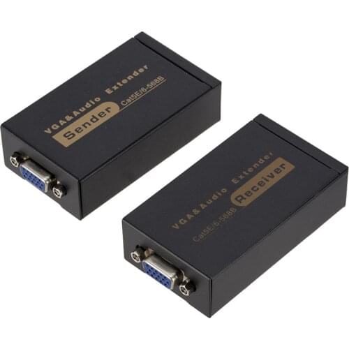 ANPWOO Signal Amplification Enhancement Transmitter VGA-100MS Network Extender Extend 100 Meters with Audio