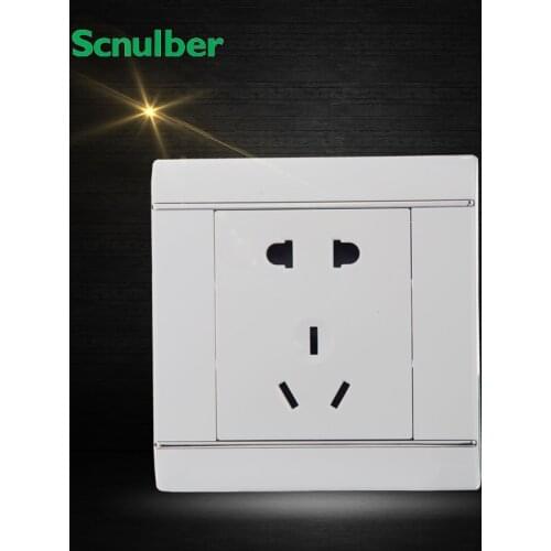 86mm type white 5 poles 2pin american tyoe 3pin au PE wall switches socket
